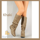 Botas feminina de meia-panturrilha, "Estilo Outono"., que capturam a essência da bota e sua adequação às estações.