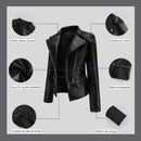 Jaqueta de couro punk com rebites, Rebelde Chic: Estilo que Marca Presença