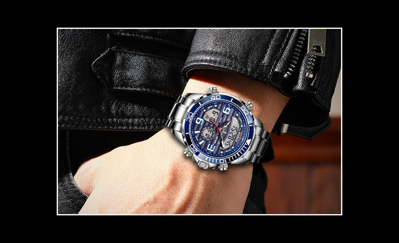 Relógio cronógrafo masculino ,pulseira de couro, Exclusivo + Frete Grátis