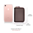 Carteira Curta Padrão LUXO, Couro Genuíno, Porta-Cartão Multifunções.