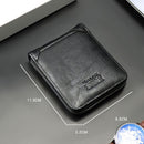 Carteira de couro masculina com ziper MAROLISACLASS , porta-cartões multifuncional, porta-moedas, casual, nova, 2023