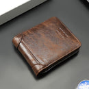 Carteira de couro masculina com ziper MAROLISACLASS , porta-cartões multifuncional, porta-moedas, casual, nova, 2023