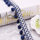 "Fita de Renda com Pompons – Toque Sofisticado para Seus Projetos!"