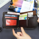 Carteira de couro masculina com ziper MAROLISACLASS , porta-cartões multifuncional, porta-moedas, casual, nova, 2023