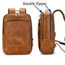 Bolsa mochila "Elegância Dura¨ .Em couro Genuíno Unissex de viagem.  Feita com couro de vaca genuíno de alta qualidade, esta mochila é a essência da durabilidade e elegância.