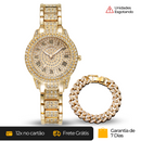 Relógio e Pulseira Luxuria ,pra quem gosta de brilhar .