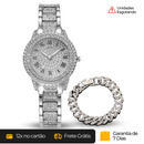 Relógio e Pulseira Luxuria ,pra quem gosta de brilhar .