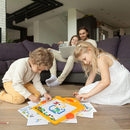 Brinquedo  Desenhe  Aprender Brincando: Pranchetinha Kids- Mesa Interativa Magnética + 14 Desenhos