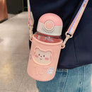 Garrafa Fofa de 600ml Escolar para Meninas